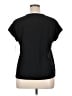 Vintage Rose Solid Black Short Sleeve Top Size XL - photo 2