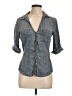 James Perse Gray 3/4 Sleeve Button-Down Shirt Size Lg (3) - photo 1