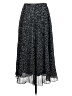 WD.NY 100% Polyester Polka Dots Black Casual Skirt Size S - photo 2