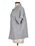 Splendid Stripes Gray 3/4 Sleeve Button-Down Shirt Size L - photo 5