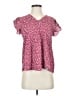 Monday Fun 100% Rayon Red Short Sleeve Blouse Size XS - photo 1