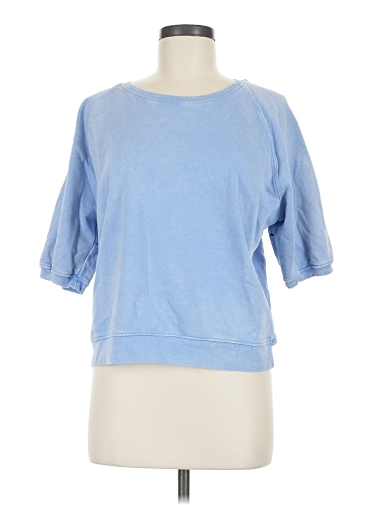 Pre-owned Time And Tru 3/4 Sleeve T-shirt In Blue