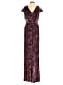 Rebecca Taylor Paisley Burgundy Jumpsuit Size 0 - photo 1