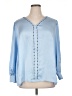 Vince Camuto 100% Polyester Blue 3/4 Sleeve Blouse Size 1X - photo 1