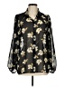 CAbi 100% Polyester Floral Black Long Sleeve Blouse Size M - photo 1