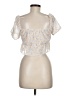 Unbranded Ivory White Short Sleeve Blouse Size M - photo 2