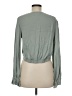 Blush 100% Rayon Green Long Sleeve Blouse Size M - photo 2