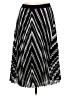 H&M 100% Polyester Stripes Black Casual Skirt Size 8 - photo 1