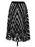 H&M 100% Polyester Stripes Black Casual Skirt Size 8 - photo 2