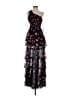 Mac Duggal 100% Polyester Floral Black Cocktail Dress Size 0 - photo 1