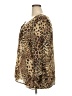 Fashion Bug 100% Polyester Animal Print Brown 3/4 Sleeve Blouse Size 22 - photo 5