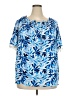 I.N. Studio Blue Short Sleeve T-Shirt Size 3X - photo 1