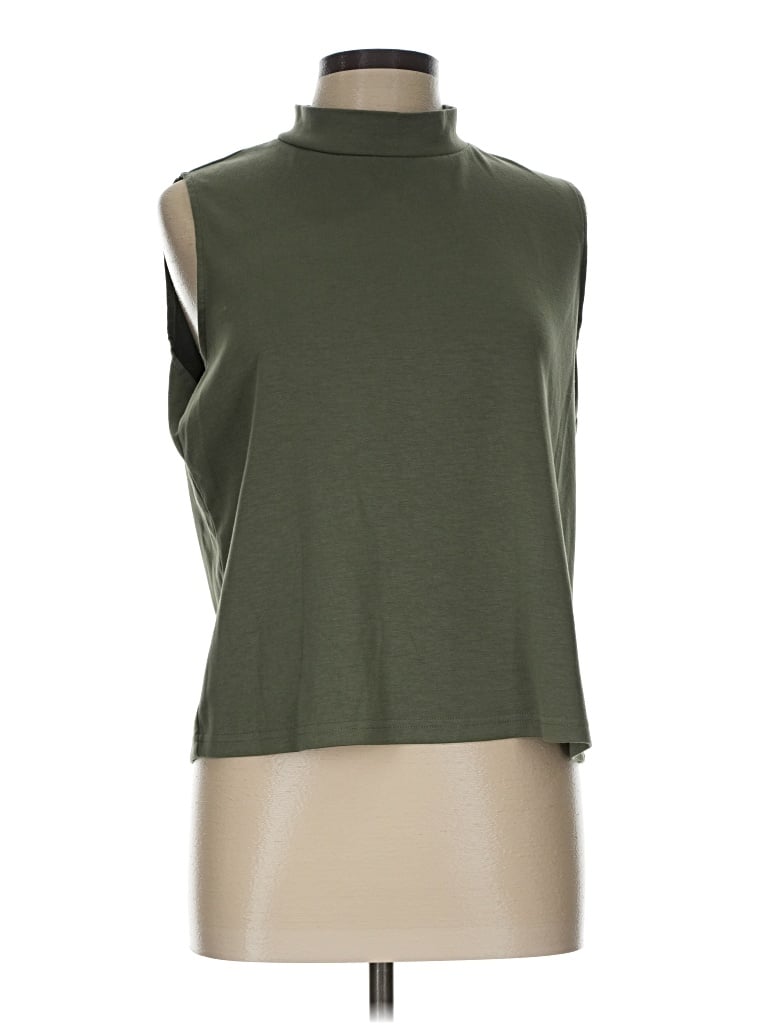 Pre-owned Sampeel Sleeveless Top Green Turtleneck Tops