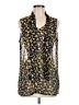 CAbi 100% Polyester Gold Sleeveless Blouse Size M - photo 1
