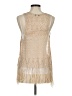 BARKINS 100% Viscose Ivory Sleeveless Top Size M - photo 2