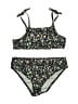 Primark Floral Green Black Two Piece Swimsuit Size 4 - 5 - photo 1