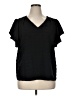 Counterparts Black Short Sleeve Blouse Size XL - photo 1