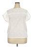 Unbranded 100% Polyester Ivory Short Sleeve Blouse Size XXL - photo 1