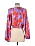 River Island 100% Polyester Purple 3/4 Sleeve Blouse Size 10 - photo 2