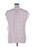 Liz Claiborne 100% Polyester Hearts White Short Sleeve Blouse Size XL - photo 2