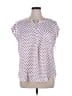 Liz Claiborne 100% Polyester Hearts White Short Sleeve Blouse Size XL - photo 1