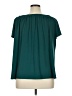 Halogen Teal Short Sleeve Blouse Size XL - photo 2