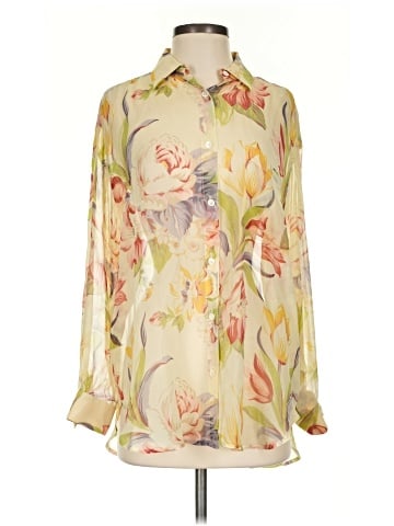 Adrienne Vittadini Long Sleeve Silk Top (view 1)