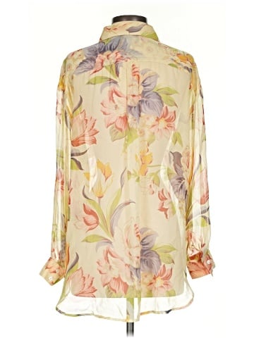 Adrienne Vittadini Long Sleeve Silk Top (view 2)