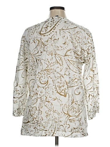 Lauren by Ralph Lauren 3/4 Sleeve Button-Down Shirt (view 2)