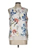 Rose + Olive 100% Polyester Ivory Sleeveless Blouse Size L - photo 1