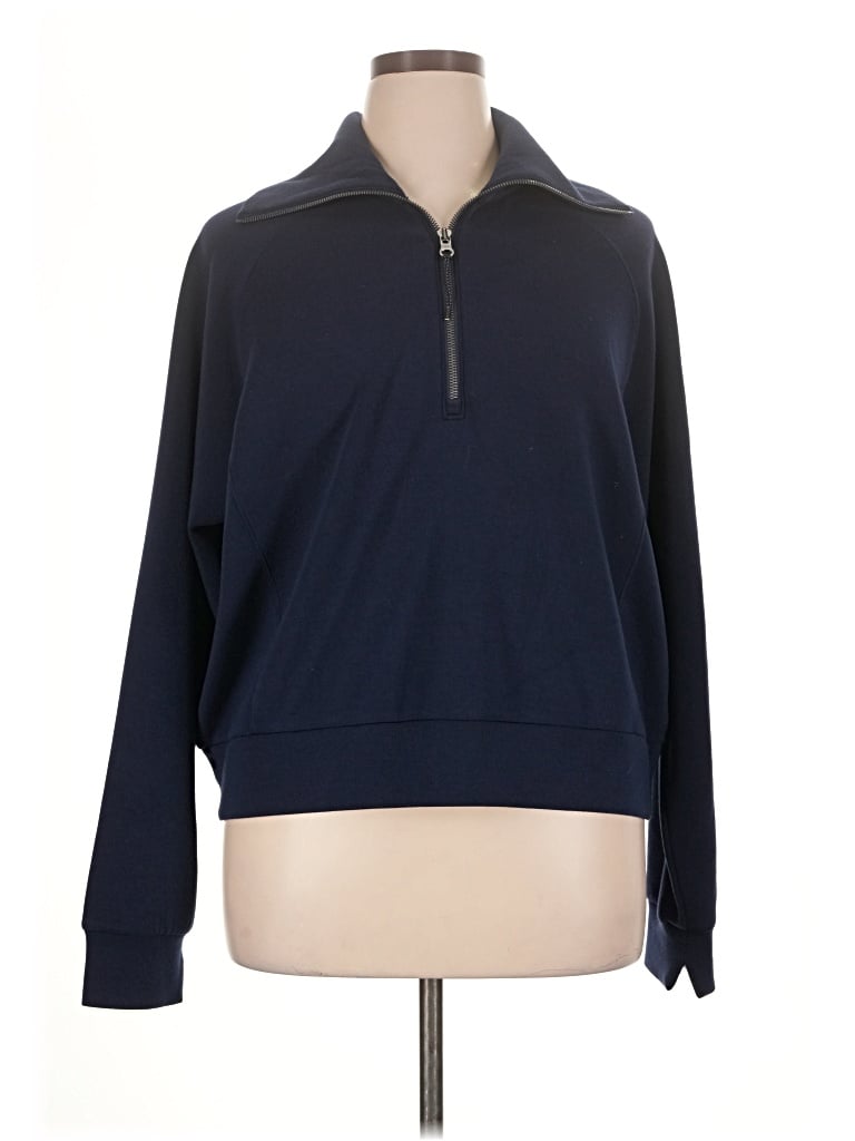 Pre-owned Spanx Fleece Jacket In Blue