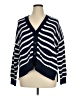J.Crew 100% Cotton Stripes Blue Cardigan Size XL - photo 1