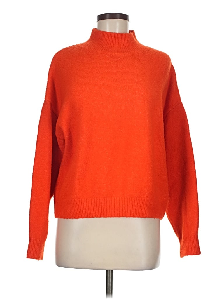 Pre-owned H&m Turtleneck Sweater In Orange