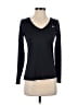 Nike 100% Polyester Black Long Sleeve T-Shirt Size S - photo 1