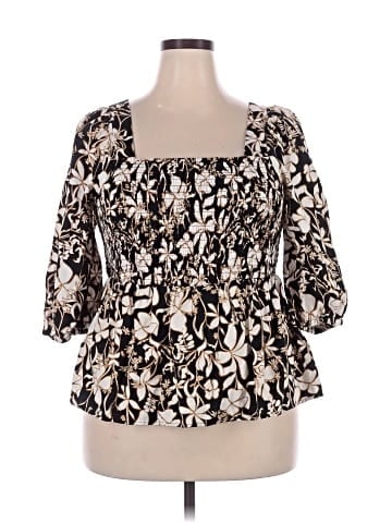 Ava & Viv 3/4 Sleeve Blouse (view 1)
