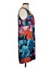 Leifsdottir 100% Silk Print Blue Cocktail Dress Size 6 - photo 4
