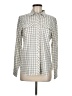 Talbots Checkered-gingham Ivory Long Sleeve Button-Down Shirt Size M - photo 1