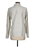 Talbots Checkered-gingham Ivory Long Sleeve Button-Down Shirt Size M - photo 2