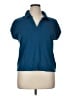 Lands' End Blue Short Sleeve Blouse Size XL - photo 1