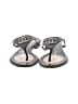 Chanel 100% Leather Gray Black Sandals Size EU 40 - photo 2