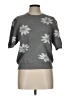 NANETTE Nanette Lepore Floral Gray Pullover Sweater Size L - photo 1