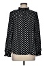 Ann Taylor LOFT 100% Polyester Polka Dots Black Long Sleeve Blouse Size M - photo 1