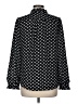 Ann Taylor LOFT 100% Polyester Polka Dots Black Long Sleeve Blouse Size M - photo 2