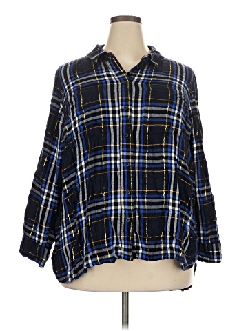 Lane Bryant 3/4 Sleeve Button-Down Shirt (view 1)