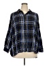 Lane Bryant Plaid Black 3/4 Sleeve Button-Down Shirt Size 22 - 24 Plus - photo 1
