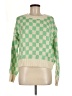 Fate Checkered-gingham Green Pullover Sweater Size M - photo 1