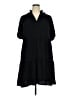 CeCe 100% Polyester Solid Black Casual Dress Size 1X - photo 1