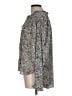 Free People Metallic Silver Long Sleeve Blouse Size L - photo 5