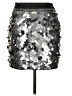 Topshop Metallic Silver Casual Skirt Size 6 - photo 2