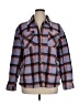 Spencer's 100% Rayon Plaid Purple Black Long Sleeve Button-Down Shirt Size XL - photo 1